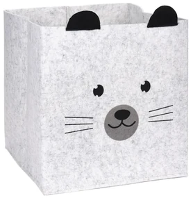 H&S Decoration Úložný box Mouse, 32x32x32 cm, sivá