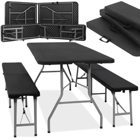 Skladací stôl 180x74x74 cm s lavicami SPRINGOS GF0098