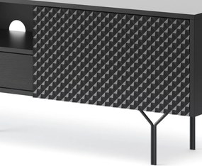 Široká TV skrinka Raven, čierna