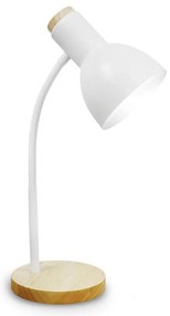 Stolná lampa MARMA 1xE27/40W/230V biela/kaučukovník