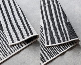 Obojstranný koberec Elle Decoration GEMINI Rhombus čierny