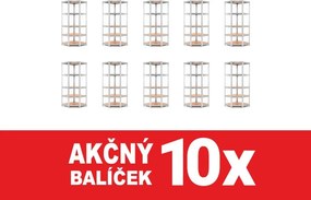 Akcia 10x Regál 180x90x40 cm rohový pozinkovaný 5-polícový, nosnosť 875 kg