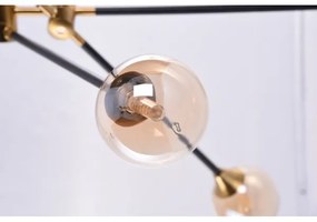 Azzardo AZ4700 - Luster na tyči SOLEN 6xG9/30W/230V čierna/zlatá