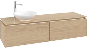 VILLEROY &amp; BOCH Legato závesná skrinka pod umývadlo na dosku (umývadlo vľavo), 2 zásuvky, 1600 x 500 x 380 mm, Nordic Oak, B59500VJ