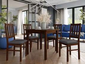 Rozkladací stôl so 4 stoličkami AL09, Morenie: sonoma - L, Poťahové látky: 25x - Paros 2