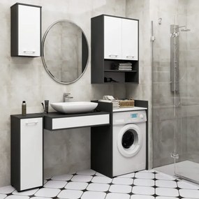 Kúpeľňová skrinka FIN H934 W64 2D 1P grafitová / biela