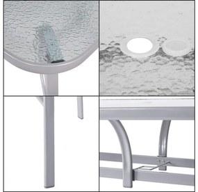 Záhradný stôl SPRINGOS GF1013 - sivý