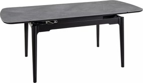 Jedálenský rozkladací stôl Sento 120/180 cm keramika sivý mramor/čierny