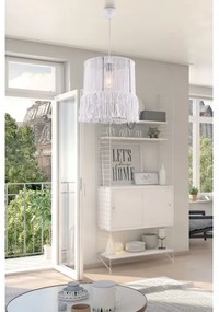 Závesný luster NESS MACRAME na lanku 1xE27/40W/230V biely