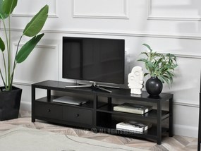 TV stolík/skrinka Elena (čierne drevo + čierna). Vlastná spoľahlivá doprava až k Vám domov. 1111723