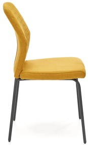 Jedálenská stolička K461 - horčicová / čierna