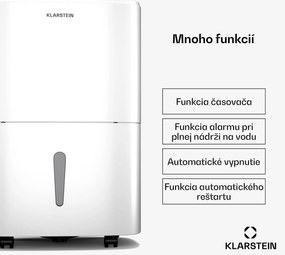 Klarstein DryFy 20L odvlhčovač, 20 l/deň, 22m², 230 m³/h, časovač, nádrž na vodu, mobilný