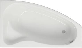 Cersanit Sicilia, asymetrická rohová vaňa pravá 170x100cm + nožičky, biela, S301-098