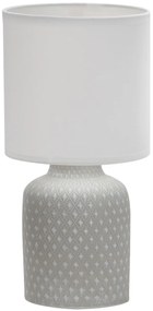 CLX Moderná stolová lampa IMOLA, 1xE14, 40W, sivá