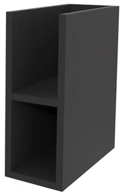 Mereo, Mereo Aira, kúpeľňová skrinka 20 cm, spodná, Multidecor, Čierna Supermat, MER-CN797SCIPM