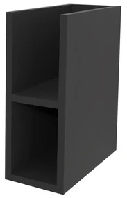 Mereo, Mereo Aira, kúpeľňová skrinka 20 cm, spodná, Multidecor, Čierna Supermat, MER-CN797SCIPM
