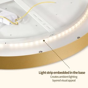 Brilagi - Stmievateľné LED svietidlo GLASS POOL DOUBLE LED/48W/230V 40 cm zlaté + diaľkové ovládanie