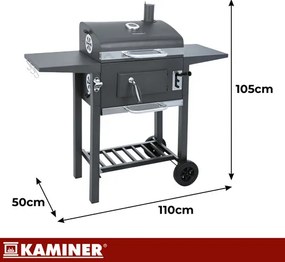 Záhradný gril s liatinovým roštom a príslušenstvom