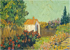 Sklenený obraz - Imitator of Vincent van Gogh, Landscape, reprodukcia (70x50 cm)