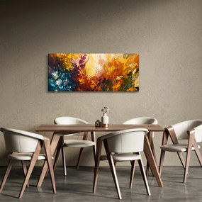 Obraz - Abstraktná maľba kvetov (120x50 cm)