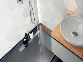 Laveo Sprchový odtokový žľab Basso 60 cm - COB_260D, nerez kartáčovaná