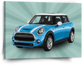 Sablio Obraz Mini sedan Zelené pozadie - 150x110 cm