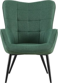 Kreslo Hannah, zelená tkanina