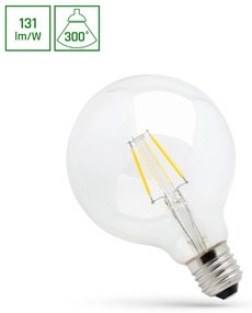 LED žiarovka GLOBE E-27 230V 8W neutrálna biela