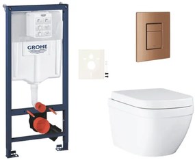 Závesný wc set do ľahkých stien / predstenová montáž GROHE Euro Ceramic SIKOGRSEUSCDL0