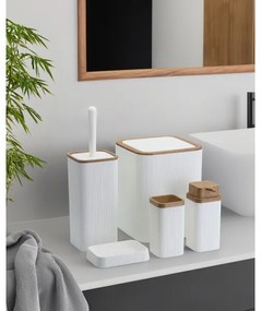 Kúpeľňový set ZOYA 5 ks biela/hnedá