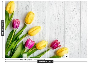 Fototapeta Vliesová Žlté tulipány 104x70 cm