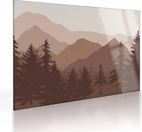 Sklenený obraz - Hnedé pohorie N⁰2 (70x50 cm)