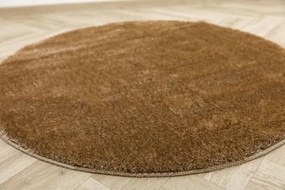 Kúpeľňový koberček Malmo hnedý, kruh