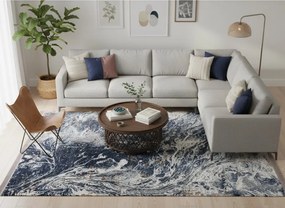 DC Koberec Exclusive 101 sivá námornícka modrá Rozmer: 160×220 cm