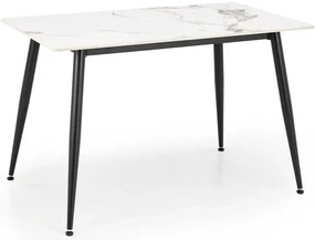 Jedálenský stôl Webster 120 cm, mramor / čierna