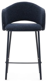 Tmavomodrá barová stolička (výška sedadla 65 cm) Maina – Kave Home