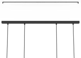 Eglo 390164 - Luster na lanku CIDRAZ 4xE27/40W/230V čierna/hnedá