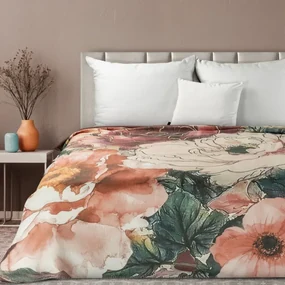 Luxusná akrylová deka s motívom tropických kvetov Šírka: 150 cm | Dĺžka: 200 cm