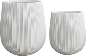 Sada 2 ks květináčů HEVRA bílá