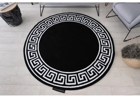 Okrúhly koberec HAMPTON Grecos Grécky , čierna Veľkosť: kruh 120 cm