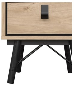 Nočný stolík v dekore duba v prírodnej farbe Ry – Tvilum