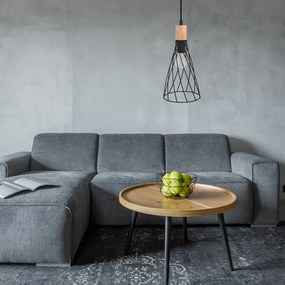 Toolight Toolight, stropné svietidlo 1xE27 APP1268-1CP, čierna-hnedá, OSW-06580