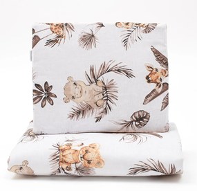 Obojstranný Set z Velvet a bavlny do kočíka New Baby Safari