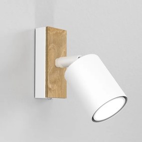 Nástenné bodové svietidlo TULON 1xGU10/8W/230V biela/dub