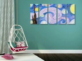 5-dielny obraz umelecké dielo Vincenta van Gogha