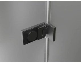 Mexen Lunar-F Duo, sklápací sprchový kút 90 x 80 cm, 8mm číre sklo, profil grafit brúsený, 836-090L-080P-66-00