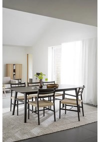 Jedálenská stolička v tmavohnedo-prírodnej farbe v súprave 2 ks Harlan – Rowico