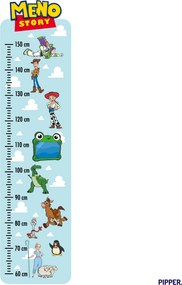 40x120cm Detský meter s menom - Toy Story - textilná nálepka na stenu
