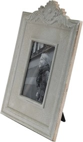 Krémový antik fotorámik s popraskanou štruktúrou - 27*2*36 cm / 13*17 cm