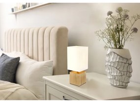 Globo 21628W - Stolná lampa VALENTINO 1xE27/7W/230V biela/hnedá